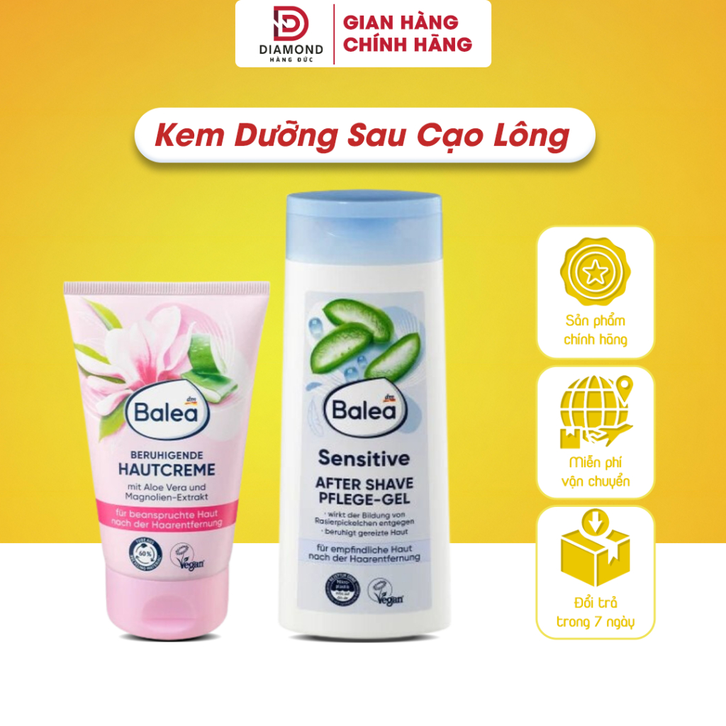 Kem Ức Chế Lông Balea - Kem Dưỡng Sau Cạo Lông Hàng Đức Diamond Dưỡng Ẩm Cho Da, Làm Dịu Sau khi Cạo