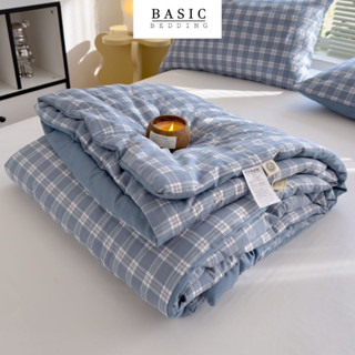  Chăn hè kẻ bông sơ đậu nành mền cotton đũi cao cấp kích thước 2mx2m3 chất thoáng mát bền màu hàng nhập khẩu 