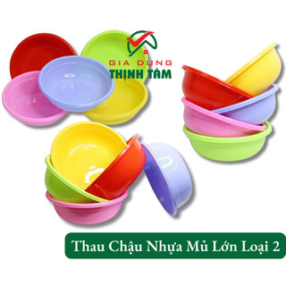 [THỊNH TÂM] Thau Chậu Nhựa Mủ Lớn Loại 2 Nhựa Thường Giá Rẻ 40 - 55cm
