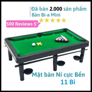 Đồ chơi bàn bi a mini bàn bi a cho bé dài 45cm 11 bi cho bé vui chơi cùng bạn bè chất liệu siêu bền