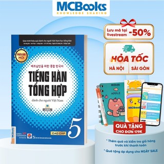 Sách - Tiếng Hàn Tổng Hợp Dành Cho Người Việt Nam Cao Cấp 5 Bản Đen Trắng