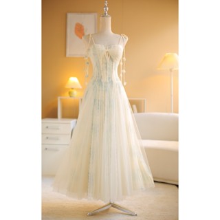 SÒ VINTAGE - EVELINA đầm hai dây phủ lưới phom xòe