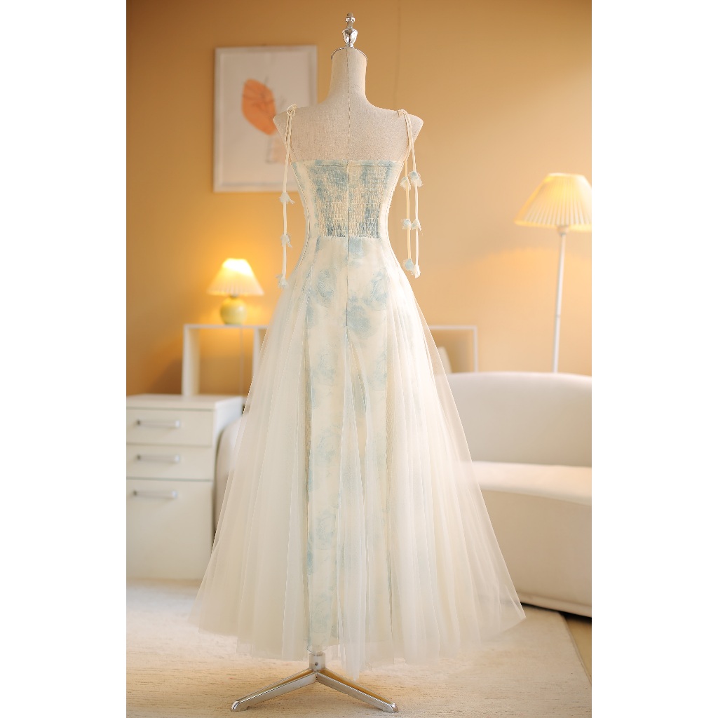 SÒ VINTAGE - EVELINA đầm hai dây phủ lưới phom xòe | BigBuy360 - bigbuy360.vn