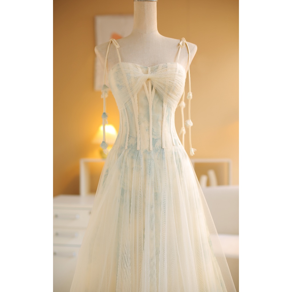 SÒ VINTAGE - EVELINA đầm hai dây phủ lưới phom xòe | BigBuy360 - bigbuy360.vn