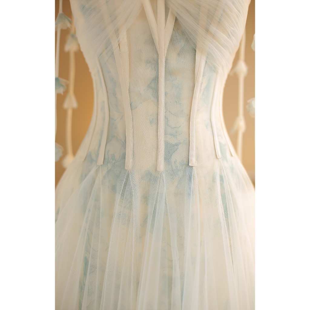 SÒ VINTAGE - EVELINA đầm hai dây phủ lưới phom xòe | BigBuy360 - bigbuy360.vn