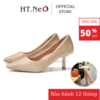 Giày cao gót nữ ht.neo da thật , gót nhọn cao 5cm ,thiết kế basic sang trọng - cs10