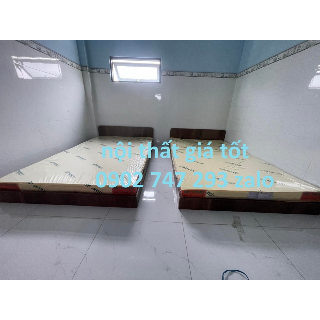 [MIỄN SHIP -RÁP] giường gỗ bệt MDF - phủ melamin chống ẩm móc - bao  bền đẹp