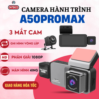 Camera hành trình  WIFI A50 Promax . Chinhs hãng ONTEKCO , Cam Kép quay khoang lái. Hỗ trợ quay đem. BH 12 tháng