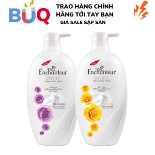 Sữa tắm dưỡng ẩm trắng da có hạt Enchanteur WHITE 650g