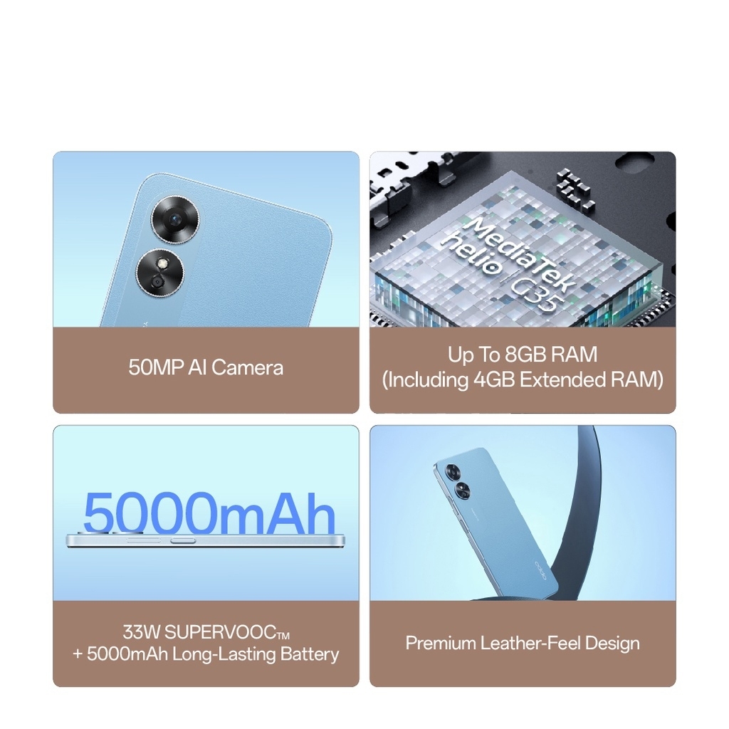 Điện thoại thông minh A17 | RAM 6GB + ROM 128GB | Camera AI 50MP | Thiết kế cảm giác da cao cấp | BigBuy360 - bigbuy360.vn