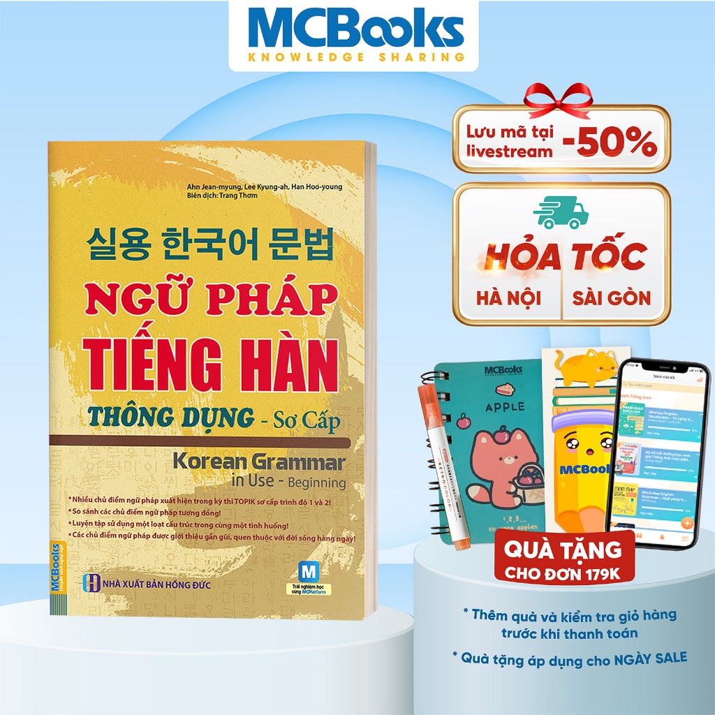 Sách - Ngữ Pháp Tiếng Hàn Thông Dụng (Sơ Cấp) – Korean Grammar In Use - MCBooks | BigBuy360 - bigbuy360.vn