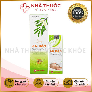 ✅ Xịt và Lăn muỗi thảo dược An Bảo an toàn cho trẻ nhỏ - giảm ngứa, giảm sưng - Lọ 12ml