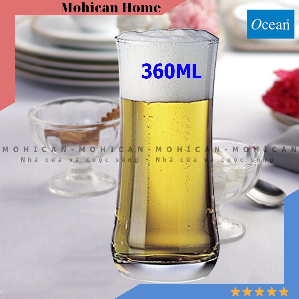 Ly thủy tinh cao Ocean Aloha Hi Ball 360ml, cốc thủy tinh Thái Lan pha sinh tố, soda, cocktail đẹp, độc đáo