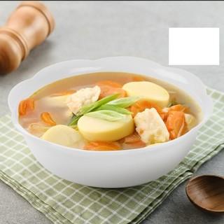 Bát Tô Nhựa Miệng Hình Hoa Cỡ Lớn 22cm (6836) Đựng Cơm Canh Đẹp Mắt Nhựa Việt Nhật
