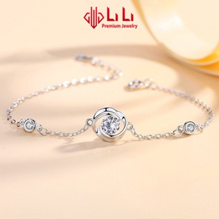  Lắc tay bạc nữ LiLi S925 đính đá CZ cao cấp hình bông hoa hồng Rose LILI_787759 
