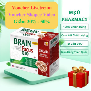 Viên bổ não brain focus q10 tăng cường trí nhớ, giảm đau đầu, lưu thông máu não - 100 viên