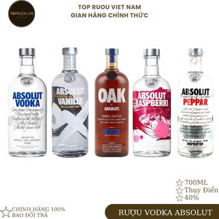 [Chính Hãng] Absolut Truyền Thống - Apeach - Mango - Citron - Kurant  - OAK - Mandrin - Raspberri 700ml [Hàng Thật]