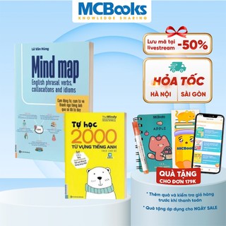 Combo - mindmap english phrasal verbs, collocations and idioms và tự học 2000 từ vựng tiếng anh theo chủ đề