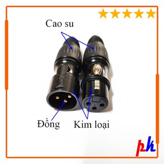 [Mã ELHACE giảm 4% đơn 300K] 1 cặp Jack hàn canon đực cái, Jack hàn XLR 3 chấu
