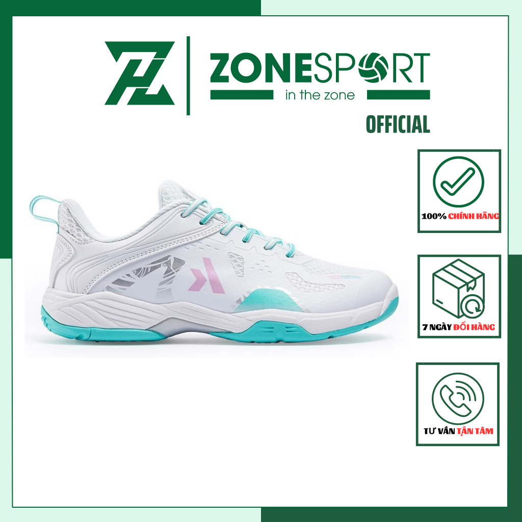 Giày Kawasaki B3322 Trắng Xanh - Giày Cầu Lông, Bóng Chuyền, Tennis đa năng thiết kế màu sắc bắt mắt