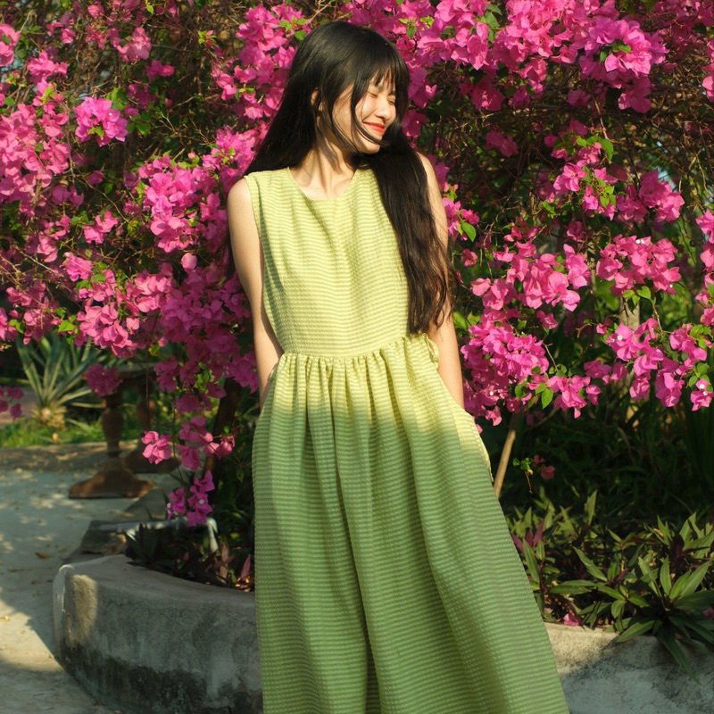 Miyabi Dress - Đầm babydoll form dài