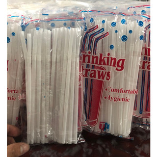 Ống hút cong phi 6 màu trắng, 1 bịch 30 ~35 cái ,ống hút cà phê, nước ép, sinh tố,nước mía,ống hút cong cao cấp