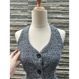 Set áo gile cột nơ trắng tiểu thư
