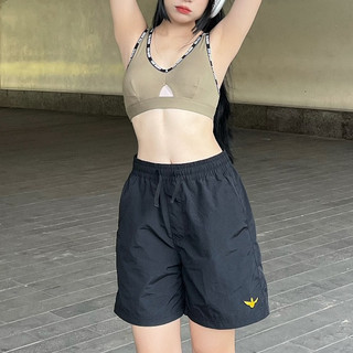  Quần short gió nam màu đen Gr00ver xuất Hàn 