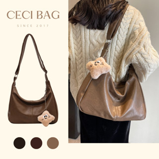 Túi xách da nữ đeo chéo túi tote da kèm móc khóa phong cách retro 5031