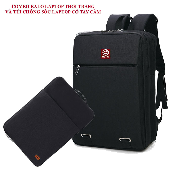 Combo Balo Laptop Và Túi Chống Sốc Bảo Vệ Máy Tính HARAS HR162TC004