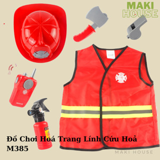 Đồ chơi hướng nghiệp trẻ em hoá trang nghề nghiệp Lính Cứu Hoả, Bác Sĩ, Kỹ Sư, Đầu Bếp cho bé