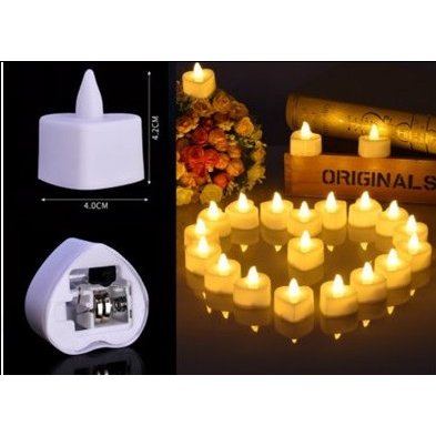 Đèn Led hình nến trái tim trang trí bánh