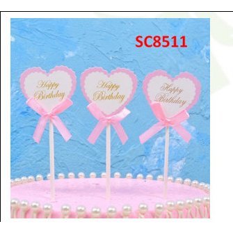 Topper giấy trang trí bánh kem(set 3 cái)