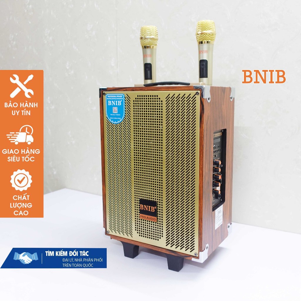 Loa kéo Karaoke BNIB M9 bass 20 Cao Cấp - Loa kẹo kéo mini 2 tay micro bắt nhạy, Chất lượng âm thanh chuẩn