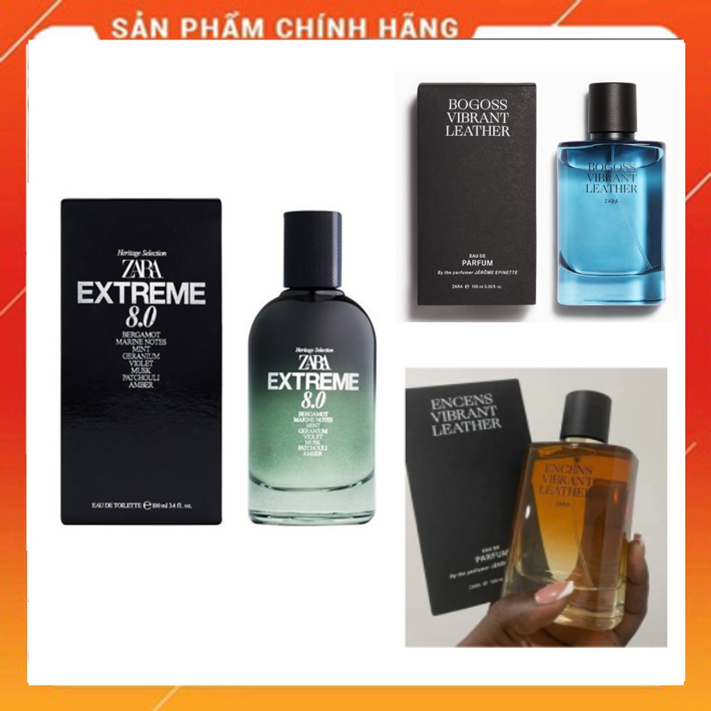 Nước hoa nam zara Extreme 8.0, 9.0, Vibrant Leather/OUD/Bogoss/Boise, ELIXIR, SANDALWOOD, VIOLET, ME