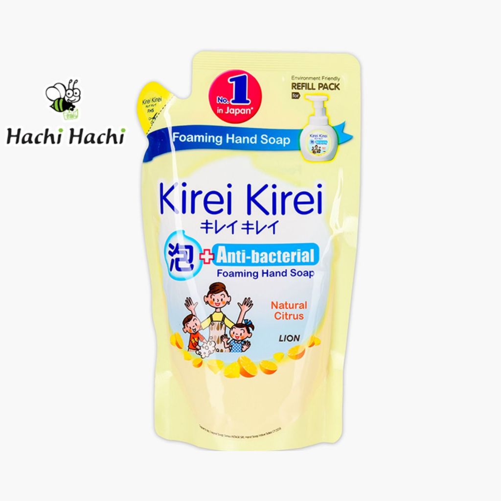 Bọt rửa tay Kirei Kirei hương chanh 200ml (Túi refill) - Hachi Hachi Japan Shop
