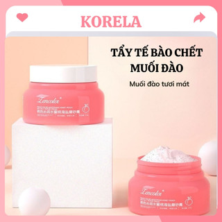 Kem tẩy tế bào chết body 250g đánh bóng cơ thể dưỡng da chiết xuất Đào muối biển KORELA MP27