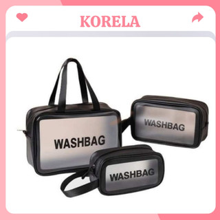 Bộ 3 túi đựng mỹ phẩm WashBag túi đựng đồ dùng trang điểm nhiều kích thước KORELA TMP01#02