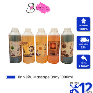 Tinh Dầu Massage Body Đủ Loại Chai 1000ml Dùng Trong Spa Dưỡng Sinh