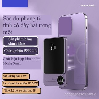 Sạc Từ Sạc Không Dây Siêu Mỏng Nhỏ Gọn Và Di Động 10000mAh