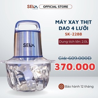 (CHÍNH HÃNG) Máy xay thịt đa năng SEKA SK2288 cối thuỷ tinh dao 4 lưỡi, công suất 500W bảo hành 12 tháng