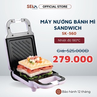 Máy Nướng Bánh Mì Sandwich SEKA SK560 Công Suất 650W Máy Kẹp Nướng Bánh Mì Chín Nhanh Đều, Chống BH chính Hãng Dính
