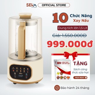 Máy Làm Sữa Hạt Đa Năng SEKA E500, Máy Xay Nấu Sữa Đậu Nành Tự Động 10 Chức Năng Chống Ồn Bảo Hành Hãng 1 Năm