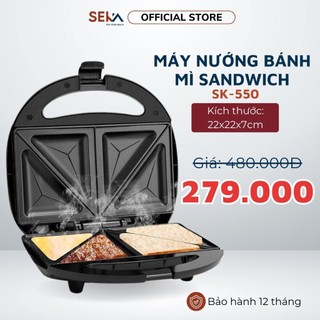  Máy nướng bánh mì sandwich SEKA, Máy kẹp nướng bánh mì nướng nhanh chín đều, chống dính tốt ...
