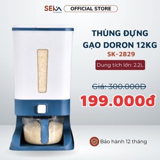 Thùng Đựng Gạo Thông Minh Cho Gia Đình Có Cốc Đong Gạo Nút Bấm Tự Động Tiện Lợi Bảo Quản Gạo Sạch Chống Ẩm Mốc