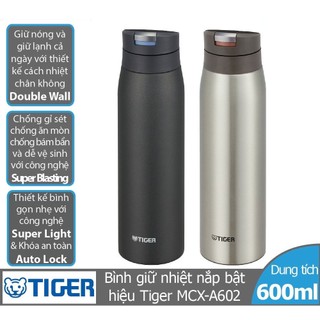 Bình giữ nhiệt tiger nắp bật mcx-a602