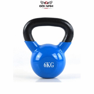 Tạ Bình Vôi,Tạ Ấm,Tạ Quai Xách 6kg Thép Nguyên Khối Bọc Cao Su Cao Cấp