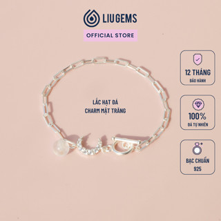 Vòng Tay Bạc Nữ 925 Hạt Đá Đính Charm Mặt Trăng Liugems Tinh Tế Trẻ Trung Cá Tính VB51