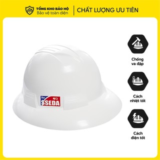 Mũ Bảo Hộ Lao Động Sseda Vành Rộng Cho Kĩ Sư, Kĩ Thuật
