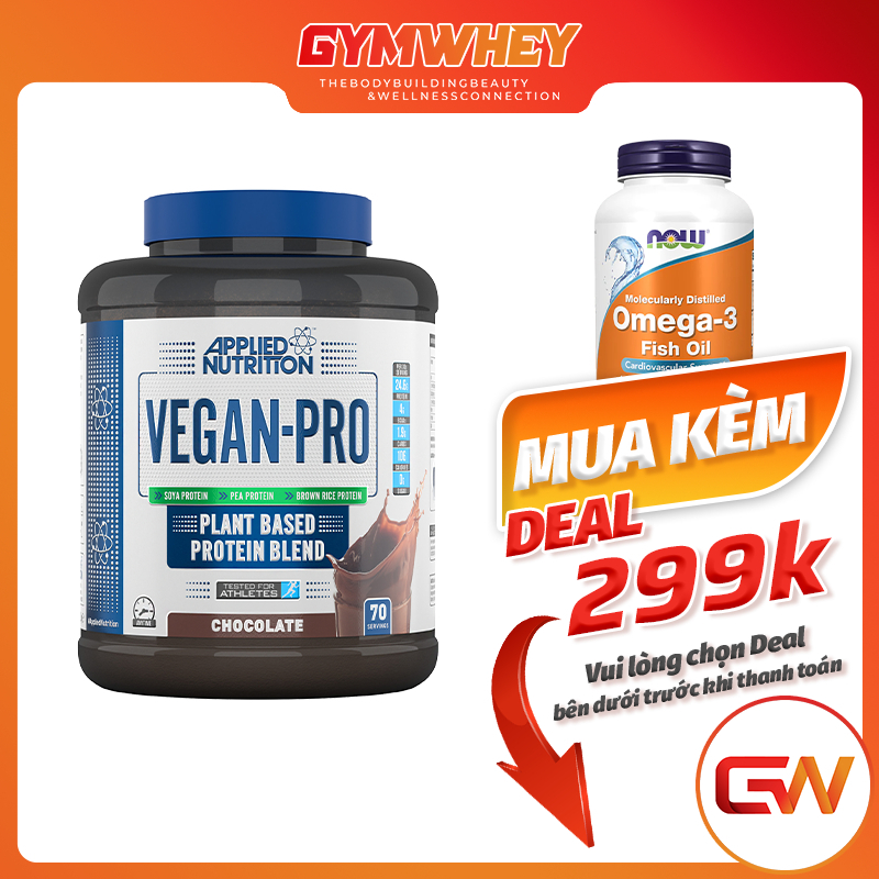 Vegan Pro Sữa Đạm Thực Vật Protein Thực Vật Không Làm Nổi Mụn Giúp Tăng Cơ Applied Vegan Pro 2.1Kg